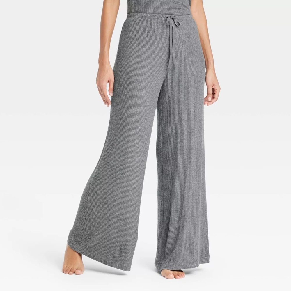 Auden Women's Gray Knit Pajama Pants